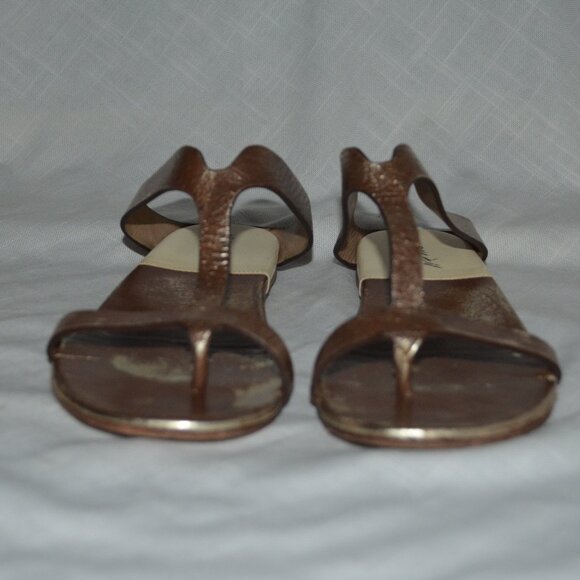 Sz 36.5 6 Marsell Gold Weathered Leather Sandals - Picture 4 of 7